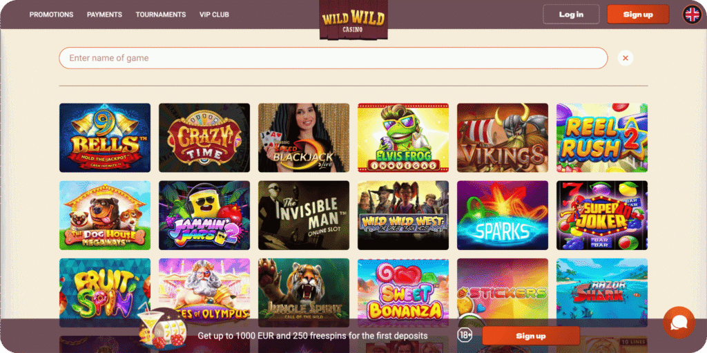 Wild Wild Casino Games and Slot Pages